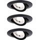 Paulmann Zestaw opraw LED 3x4.8W 450 lm 3000K 230V czarny-mat