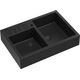 Zlewozmywak GraniteQ Quadron | BILL 120 | granitowy zlewozmywak kuchenny CZARNY mat | wymiary: 90 x 62 x 20,5 cm | 2-komorowy nakładany na szafkę | podbudowa szafki: od 90 cm