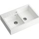 Zlewozmywak Quadron BILL 120 GraniteQ snow white/elementy stalowe
