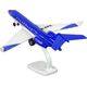 LeanToys Samolot Pasażerski G-650 Napęd Dźwięk Światła Metalowy Niebieski