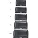 OEM Skórzana uniwersalna kabura pozioma do paska - ROYAL / czarny - Rozmiar M - do IPHONE 12 MINI / 13 MINI / SAMSUNG A40 / S8 / XIAOMI 12 / Redmi 5A 13089743 5903396200960