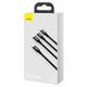Baseus cable 3in1 Rapid PD USB-C - micro USB + Lightning + USB-C 1,5m black 20W 6953156204294