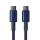 Baseus Tungsten Gold Fast Charging Data Cable Type-C to Type-C 100W 2m Deepsea Blue 6932172655532