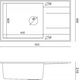 Zlewozmywak GraniteQ EVAN 136 XL GraniteQ zlewozmywak z syfonem Push To Open 1-komorowy z/o (860x500x210| kom. 420x490) black diamond / elementy miedziane