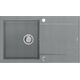 Zlewozmywak GraniteQ EVAN 111 GraniteQ zlewozmywak z syfonem Push 2 Open 1-komorowy z/o (860x500x210) silver stone / elementy stalowe