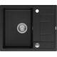 Zlewozmywak GraniteQ MORGAN 116 GraniteQ zlewozmywak pure carbon z syfonem Push To Open stal szlachetna 1-komorowy z/o + zaczepy 4 szt