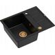 Zlewozmywak GraniteQ MORGAN 116 GraniteQ zlewozmywak pure carbon z syfonem Push To Open kol. miedziany 1-komorowy z/o + zaczepy 4 szt