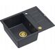 Zlewozmywak GraniteQ MORGAN 116 GraniteQ zlewozmywak black diamond z syfonem Push To Open kol. złoty 1-komorowy z/o + zaczepy 4 szt