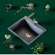Zlewozmywak GraniteQ MORGAN 110 GraniteQ zlewozmywak snow white z syfonem Push To Open stal szlachetna 1-komorowy b/o + zaczepy 4 szt