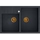 Zlewozmywak Quadron BILL 120 GraniteQ black diamond/elementy miedziane