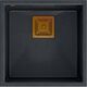 Zlewozmywak Quadron DAVID 40 GraniteQ black diamond/elementy miedziane