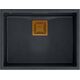 Zlewozmywak Quadron DAVID 50 GraniteQ black diamond/elementy miedziane