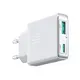 Joyroom JR-TCF14 network charger USB-A USB-C 20W PD QC3.0 white