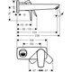Bateria umywalkowa Hansgrohe Talis E podtynkowa chrom (71734000)