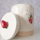 Ceramiczny pojemnik kuchenny, z pokrywką, STRAWBERRY