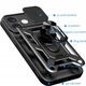 Etui Hybrid Armor Camshield na iPhone 16 pancerne z osłoną na aparat z podstawką - czarne