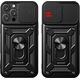 Etui Hybrid Armor Camshield na iPhone 16 Pro Max pancerne z osłoną na aparat z podstawką - czarne