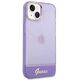 Guess GUHCP14SHGCOU Apple iPhone 14 purple hardcase Translucent