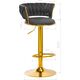 Activeshop 4Rico Hoker barowy QS-B313a aksamit szary