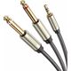 Kabel Ugreen Jack 3.5mm - Jack 6.3mm x2 2m szary (10615)