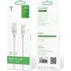 Kabel USB T-Phox USB-A - USB-C 1 m Biały
