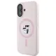 Karl Lagerfeld case for iPhone 16 Plus 6,7&quot; KLHMP16MSCMKCRHP pink hardcase Silicone KC Heads Ring MagSafe 3666339318772