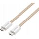 Kabel USB Unitek Unitek Kabel w oplocie zwijany magnetycznie USB C PD 100W beżowy 1m