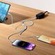 Kabel USB Baseus USB-A - microUSB + Lightning 1.2 m Biały (BSU3940)
