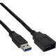 Kabel USB InLine USB-A - USB-A 1 m Czarny (35610)