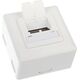 InLine Gniazdo natynkowe sieciowe 2x RJ45 Cat.6 - białe poziome (75602J)