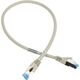 InLine Patch kabel sieciowy Cat.6A, S/FTP (PiMf), 500MHz, szary, 0,5m (76850)