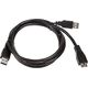 Kabel USB InLine 2x USB-A - 1 m Czarny (35415Y)