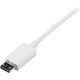 Kabel USB StarTech USB-A - microUSB 0.5 m Biały (USBPAUB50CMW)