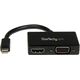 Adapter AV StarTech DisplayPort Mini - HDMI - D-Sub (VGA) czarny (MDP2HDVGA)