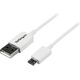 Kabel USB StarTech USB-A - microUSB 1 m Biały (USBPAUB1MW)