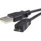 Kabel USB StarTech USB-A - microUSB 0.5 m Czarny (UUSBHAUB50CM)