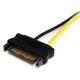 StarTech SATA 15-pin - PCIe 8-pin, 0.15m, Żółty (SATPCIEX8ADP)