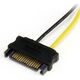 StarTech SATA 15-pin - PCIe 6-pin, 0.15m, Żółty (SATPCIEXADAP)