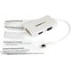 Adapter AV StarTech DisplayPort Mini - HDMI - D-Sub (VGA) - DVI biały (MDP2VGDVHDW)