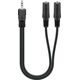 Kabel Goobay Jack 3.5mm - Jack 3.5mm x2 0.2m czarny (50464)