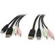 StarTech Kable KVM, 1.8m, Czarny (DP4N1USB6)