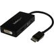 Adapter AV StarTech DisplayPort - HDMI - D-Sub (VGA) - DVI-D czarny (DP2VGDVHD)