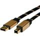 Kabel USB Roline USB-A - 3 m Czarny Złoty (11888803)