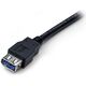 Kabel USB StarTech USB-A - USB-A 1 m Czarny (USB3SEXT1MBK)