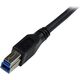 Kabel USB StarTech USB-A - USB-B 1 m Czarny (USB3SAB1MRA)