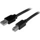 Kabel USB StarTech USB-A - USB-B 15 m Czarny (USB2HAB50AC)