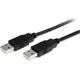 Kabel USB StarTech USB-A - USB-A 2 m Czarny (USB2AA2M)