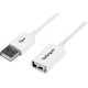 Kabel USB StarTech USB-A - USB-A 3 m Biały (USBEXTPAA3MW)