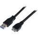 Kabel USB StarTech USB-A - micro-B 1 m Czarny (USB3CAUB1M)