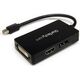 Adapter AV StarTech DisplayPort Mini - HDMI - D-Sub (VGA) - DVI-D czarny (MDP2DPDVHD)